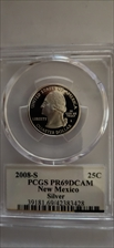 2008-S 25C New Mexico Silver PR69DCAM