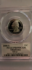 2008-S 25C Oklahoma Silver PR69DCAM