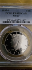 1993-S 50C Silver PR69DCAM