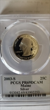 2003-S 25C Maine Silver PR69DCAM