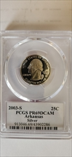 2003-S 25C Arkansas Silver PR69DCAM