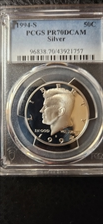 1994-S 50C Silver PR70DCAM