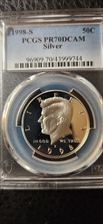 1998-S 50C Silver PR70DCAM