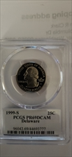 1999-S 25C Delaware PR69DCAM