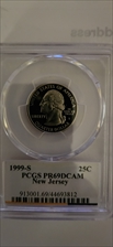 1999-S 25C New Jersey PR69DCAM