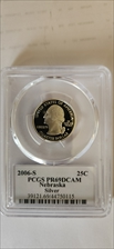 2006-S 25C Nebraska Silver PR69DCAM