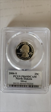 2006-S 25C North Dakota Silver PR69DCAM