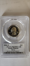 2006-S 25C South Dakota Silver PR69DCAM