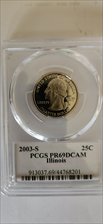 2003-S 25C Illinois PR69DCAM