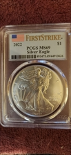 2022 $1 Silver Eagle First Strike MS69