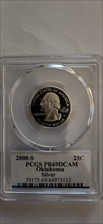 2008-S 25C Oklahoma Silver PR69DCAM