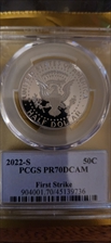2022-S 50C First Strike Cleveland Native American PR70DCAM