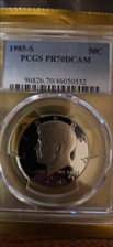 1985-S 50C PR70DCAM
