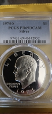 1974-S $1 Silver PR69DCAM