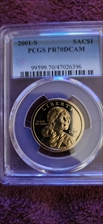 2001-S SAC$1 PR70DCAM