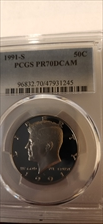 1991-S 50C PR70DCAM