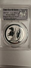 2017-P $1 Pegasus Reverse Proof First Day of Issue PR69