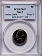 1942 5C Nickel PR67