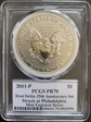 2011-P $1 Silver Eagle Rev PR FS 25th Ann ME Series Mercanti PR70