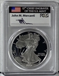2002-W $1 Silver Eagle Mercanti Signature PR70DCAM
