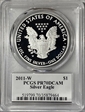 2011-W $1 Silver Eagle Mercanti Signature PR70DCAM