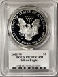 2001-W $1 Silver Eagle Mercanti Signature PR70DCAM