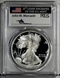 1994-P $1 Silver Eagle Mercanti Flag Signature PR70DCAM