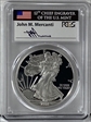 2008-W $1 Silver Eagle Mercanti Flag Signature PR70DCAM