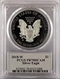 2018-W $1 Silver Eagle Mercanti Flag Signature PR70DCAM