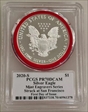 2020-S $1 Silver Eagle FDI Mint Engraver Series Mercanti SF PR70DCAM