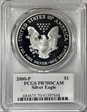 2000-P $1 Silver Eagle Mercanti Flag Signature PR70DCAM
