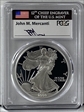 2000-P $1 Silver Eagle Mercanti Flag Signature PR70DCAM