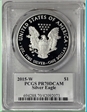2015-W $1 Silver Eagle Mercanti Flag Signature PR70DCAM
