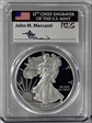 2020-W  $1 Silver Eagle Mercanti Flag Signature PR70DCAM