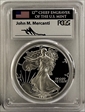 1987-S $1 Silver Eagle  Mercanti Flag Signature PR70DCAM