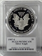 1987-S $1 Silver Eagle  Mercanti Flag Signature PR70DCAM
