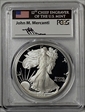 1992-S $1 Silver Eagle Mercanti Flag Signature PR70DCAM