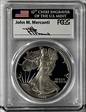 1986-S $1 Silver Eagle Mercanti Flag Signature PR70DCAM