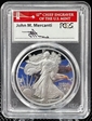 2022-W  $1 Silver Eagle Advanced Release Mercanti SF PR70DCAM