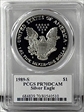 1989-S $1 Silver Eagle  Mercanti Flag Signature PR70DCAM
