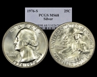 1976-S 25C Silver MS68