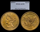 1875-S $2.50 AU53