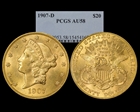 1907-D $20 AU58
