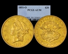 1851-O $20 AU50