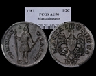 1787 1/2C Massachusetts AU50BN