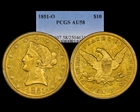 1851-O $10 AU58