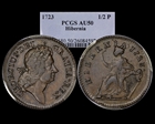 1723 1/2P Hibernia AU50BN