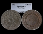 1783 C Nova 1/2P Blunt Rays AU53BN