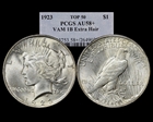 1923 $1 VAM 1B, Extra Hair AU58+