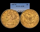 1907-D $5 AU58